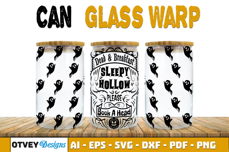 Halloween 16 oz Can Glass Wrap SVG Bundle11 - CraftNest - Digital Crafting and Art