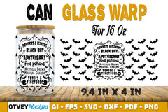 Halloween 16 oz Can Glass Wrap SVG Bundle22 - CraftNest - Digital Crafting and Art