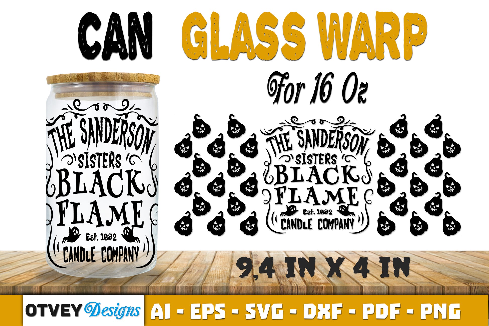 Halloween 16 oz Can Glass Wrap SVG Bundle33 - CraftNest - Digital Crafting and Art