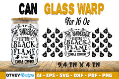 Halloween 16 oz Can Glass Wrap SVG Bundle33 - CraftNest - Digital Crafting and Art