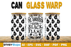 Halloween 16 oz Can Glass Wrap SVG Bundle33 - CraftNest - Digital Crafting and Art