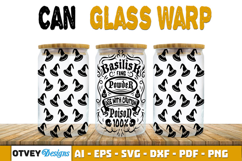 Halloween 16 oz Can Glass Wrap SVG Bundle44 - CraftNest - Digital Crafting and Art