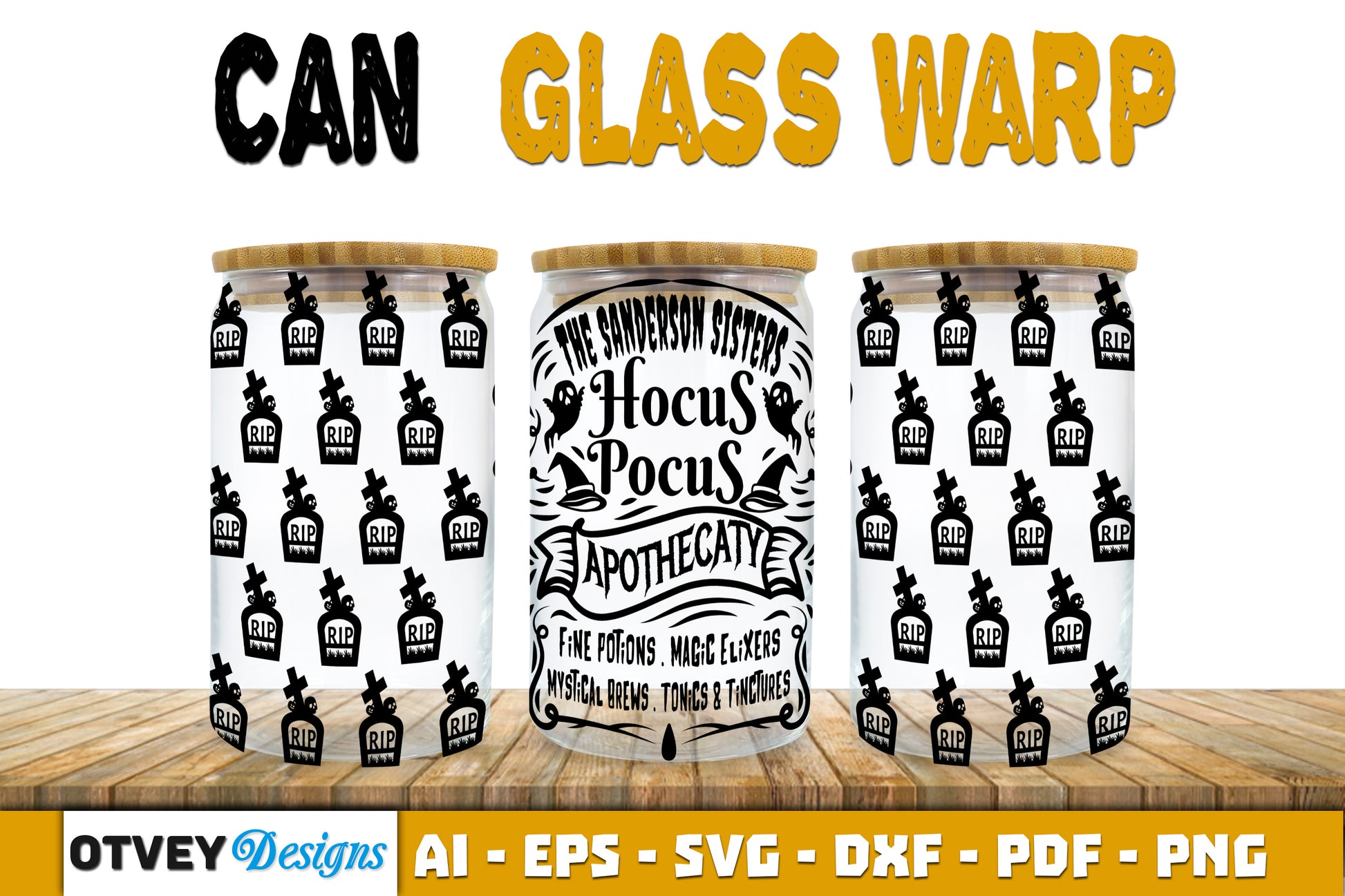 Halloween 16 oz Can Glass Wrap SVG Bundle55 - CraftNest - Digital Crafting and Art