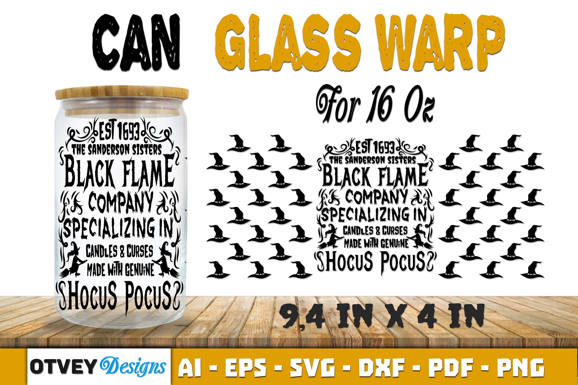 Halloween 16 oz Can Glass Wrap SVG Bundle66 - CraftNest - Digital Crafting and Art