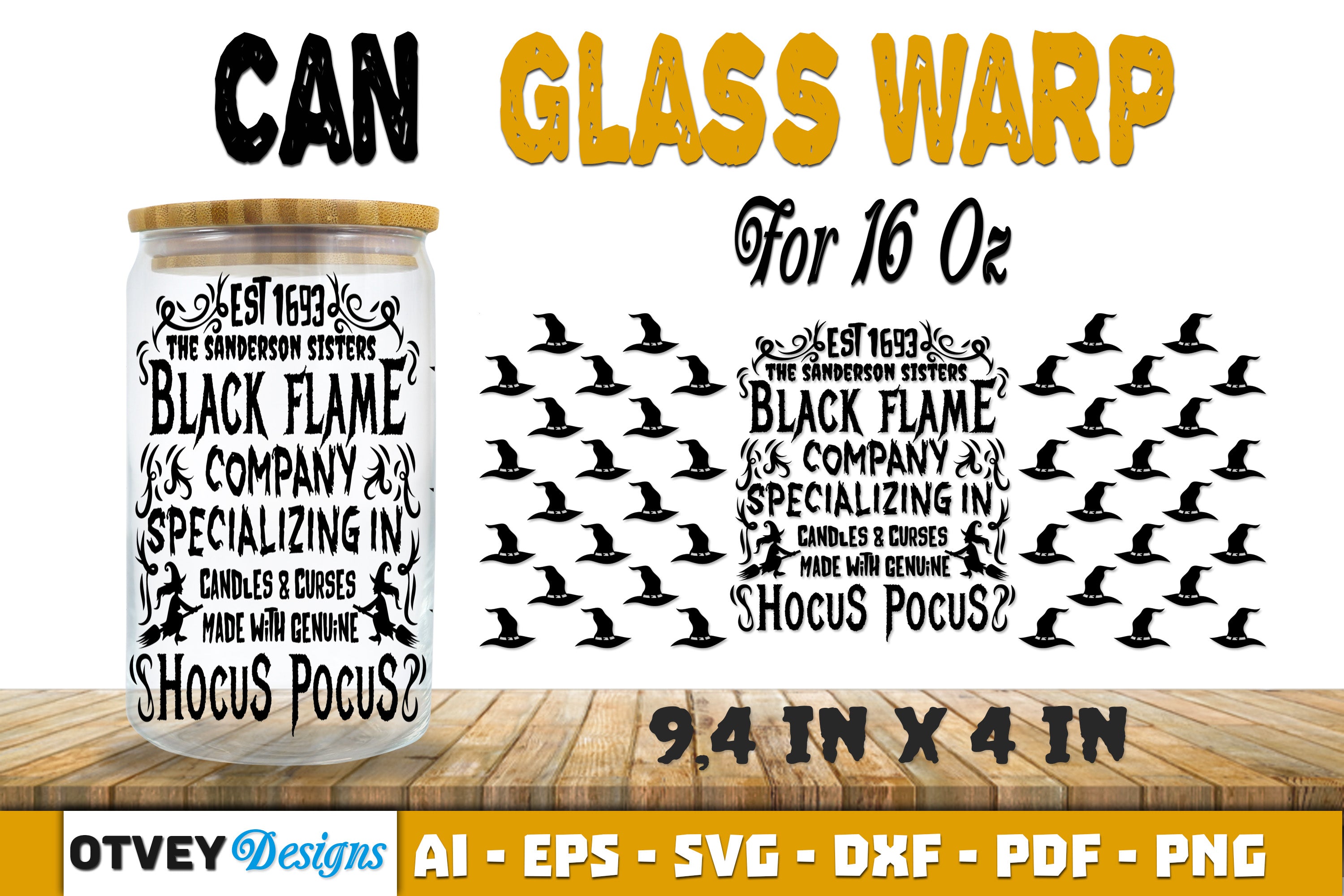 Halloween 16 oz Can Glass Wrap SVG Bundle66 - CraftNest - Digital Crafting and Art