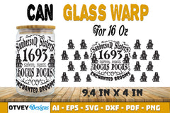 Halloween 16 oz Can Glass Wrap SVG Bundle77 - CraftNest - Digital Crafting and Art