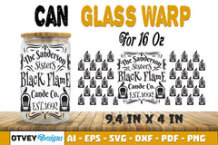Halloween 16 oz Can Glass Wrap SVG Bundle88 - CraftNest - Digital Crafting and Art