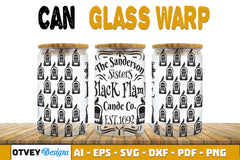 Halloween 16 oz Can Glass Wrap SVG Bundle88 - CraftNest - Digital Crafting and Art