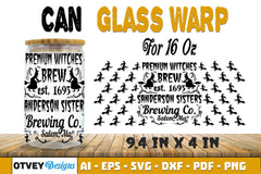 Halloween 16 oz Can Glass Wrap SVG Bundle111 - CraftNest - Digital Crafting and Art