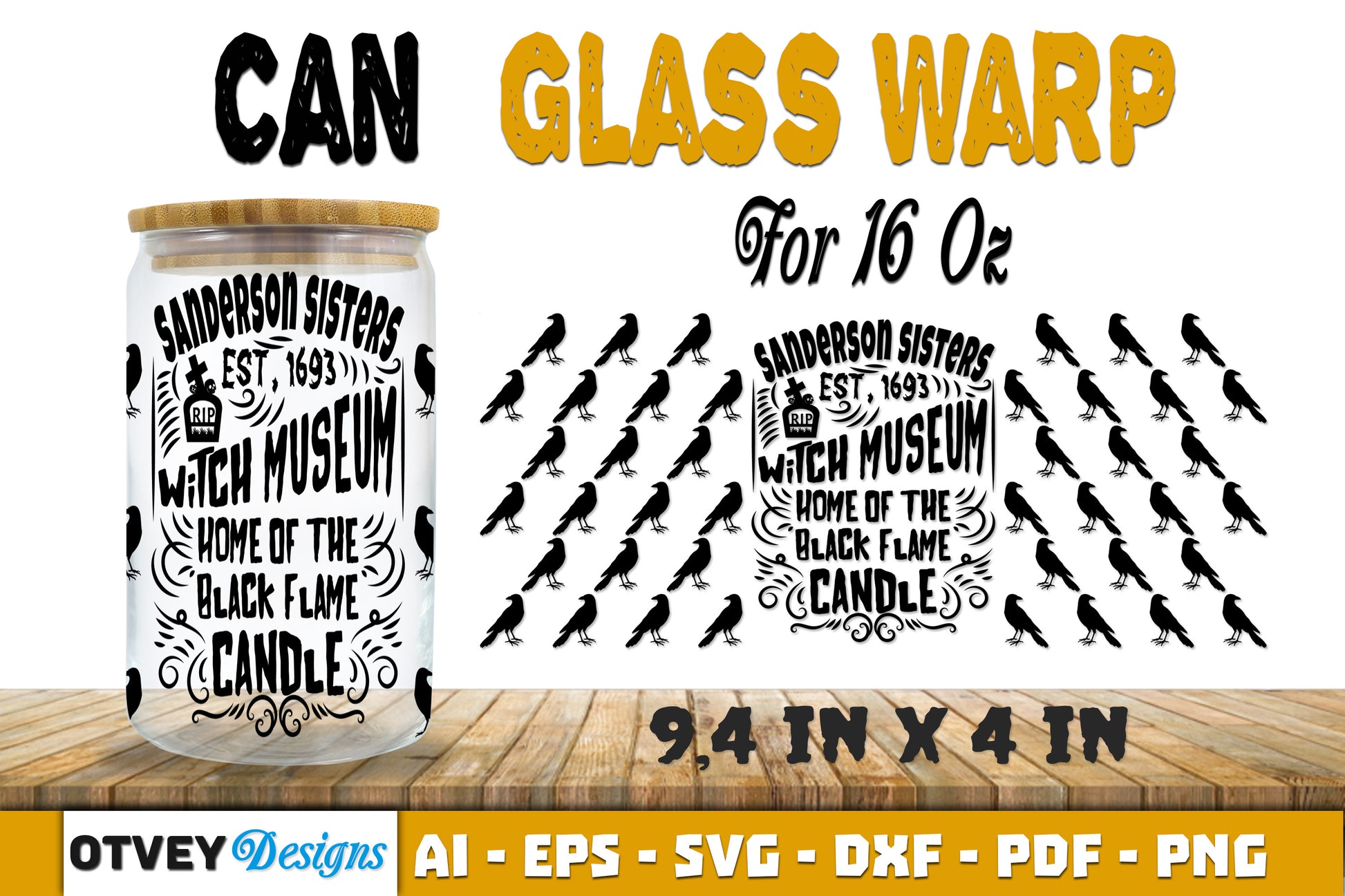Halloween 16 oz Can Glass Wrap SVG Bundle121 - CraftNest - Digital Crafting and Art