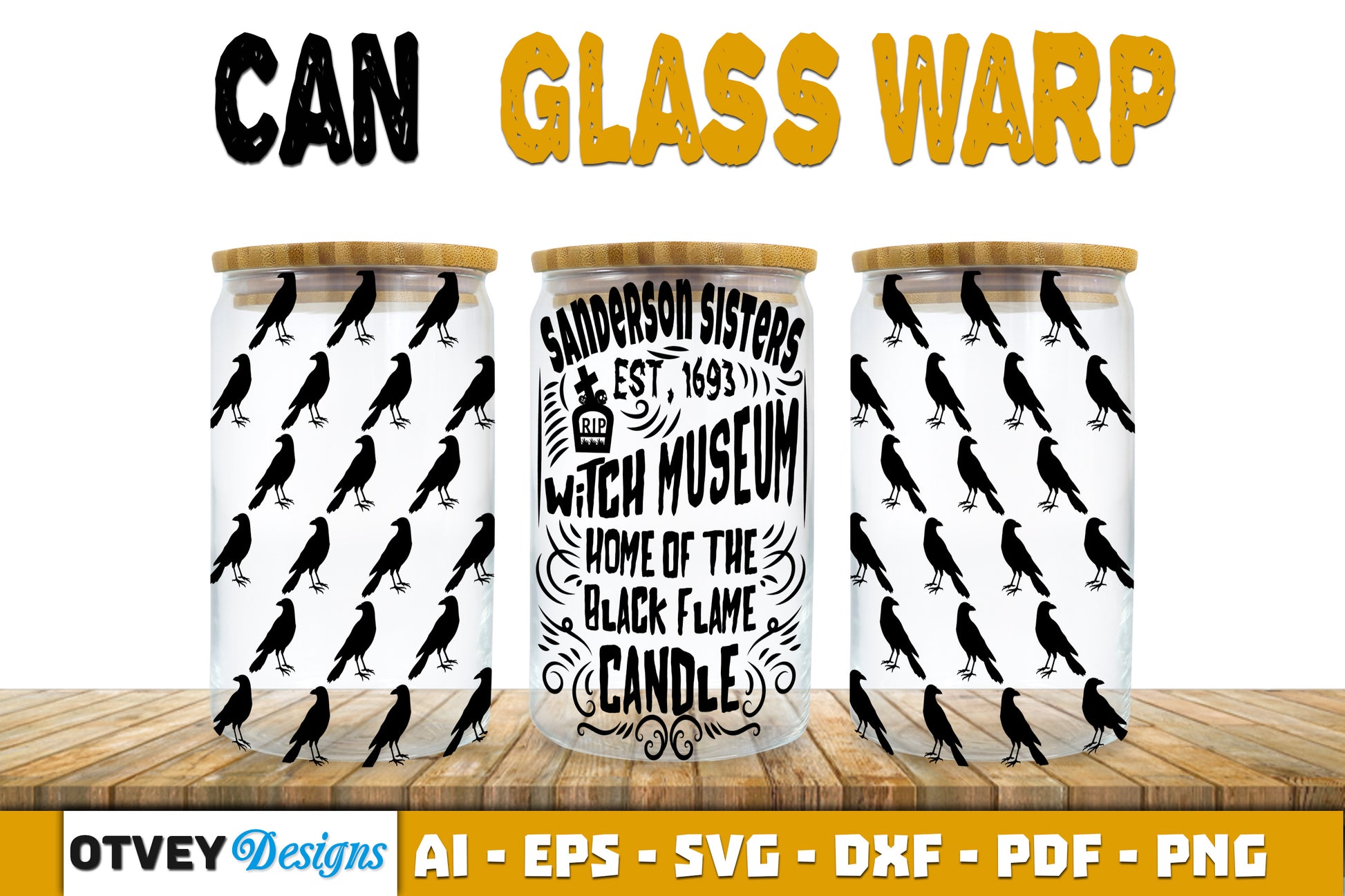 Halloween 16 oz Can Glass Wrap SVG Bundle121 - CraftNest - Digital Crafting and Art