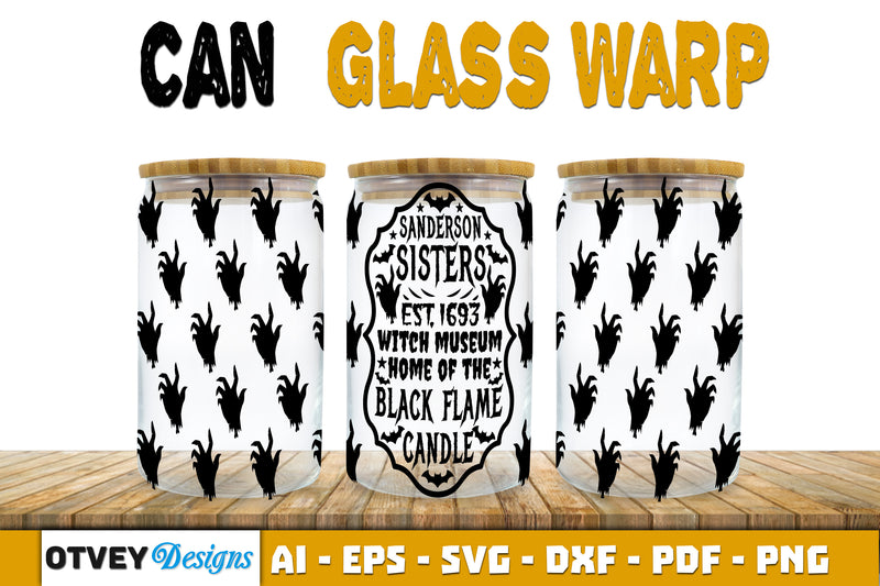 Halloween 16 oz Can Glass Wrap SVG Bundle122 - CraftNest - Digital Crafting and Art