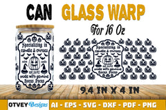 Halloween 16 oz Can Glass Wrap SVG Bundle133 - CraftNest - Digital Crafting and Art