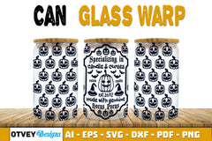 Halloween 16 oz Can Glass Wrap SVG Bundle133 - CraftNest - Digital Crafting and Art
