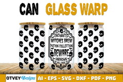 Halloween 16 oz Can Glass Wrap SVG Bundle124 - CraftNest - Digital Crafting and Art