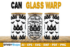 Halloween 16 oz Can Glass Wrap SVG Bundle125 - CraftNest - Digital Crafting and Art