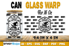 Halloween 16 oz Can Glass Wrap SVG Bundle162 - CraftNest - Digital Crafting and Art