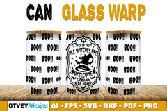 Halloween 16 oz Can Glass Wrap SVG Bundle162 - CraftNest - Digital Crafting and Art