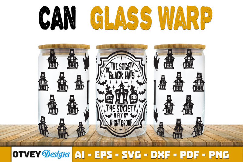 Halloween 16 oz Can Glass Wrap SVG Bundle181 - CraftNest - Digital Crafting and Art