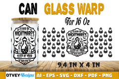 Halloween 16 oz Can Glass Wrap SVG Bundle171 - CraftNest - Digital Crafting and Art