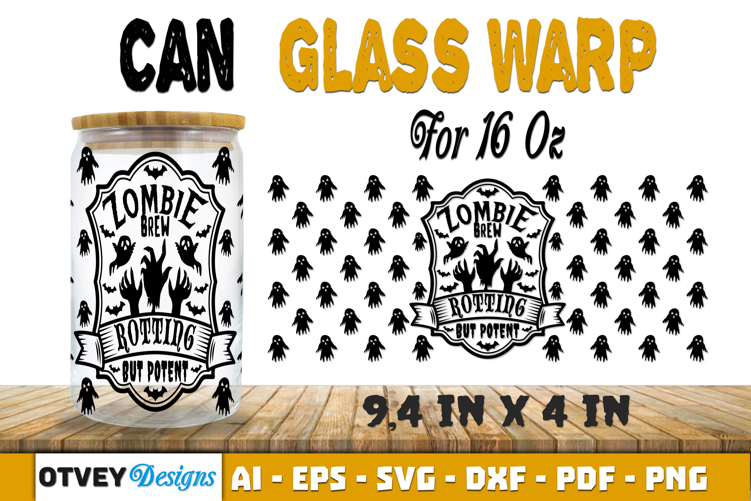 Halloween 16 oz Can Glass Wrap SVG Bundle 20 - CraftNest - Digital Crafting and Art