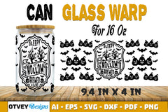 Halloween 16 oz Can Glass Wrap SVG Bundle 21 - CraftNest - Digital Crafting and Art