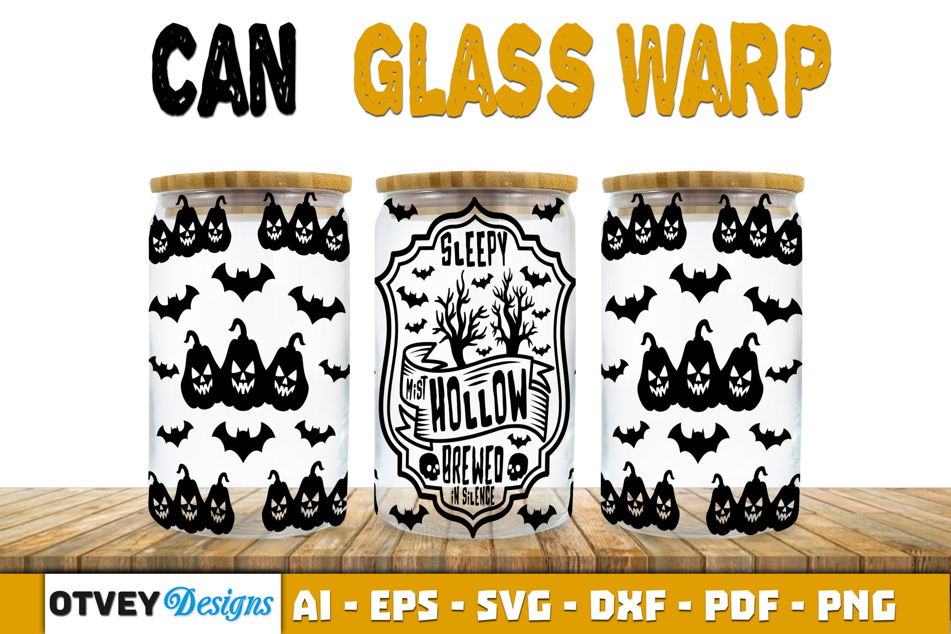 Halloween 16 oz Can Glass Wrap SVG Bundle 21 - CraftNest - Digital Crafting and Art