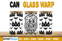 Halloween 16 oz Can Glass Wrap SVG Bundle 21 - CraftNest - Digital Crafting and Art