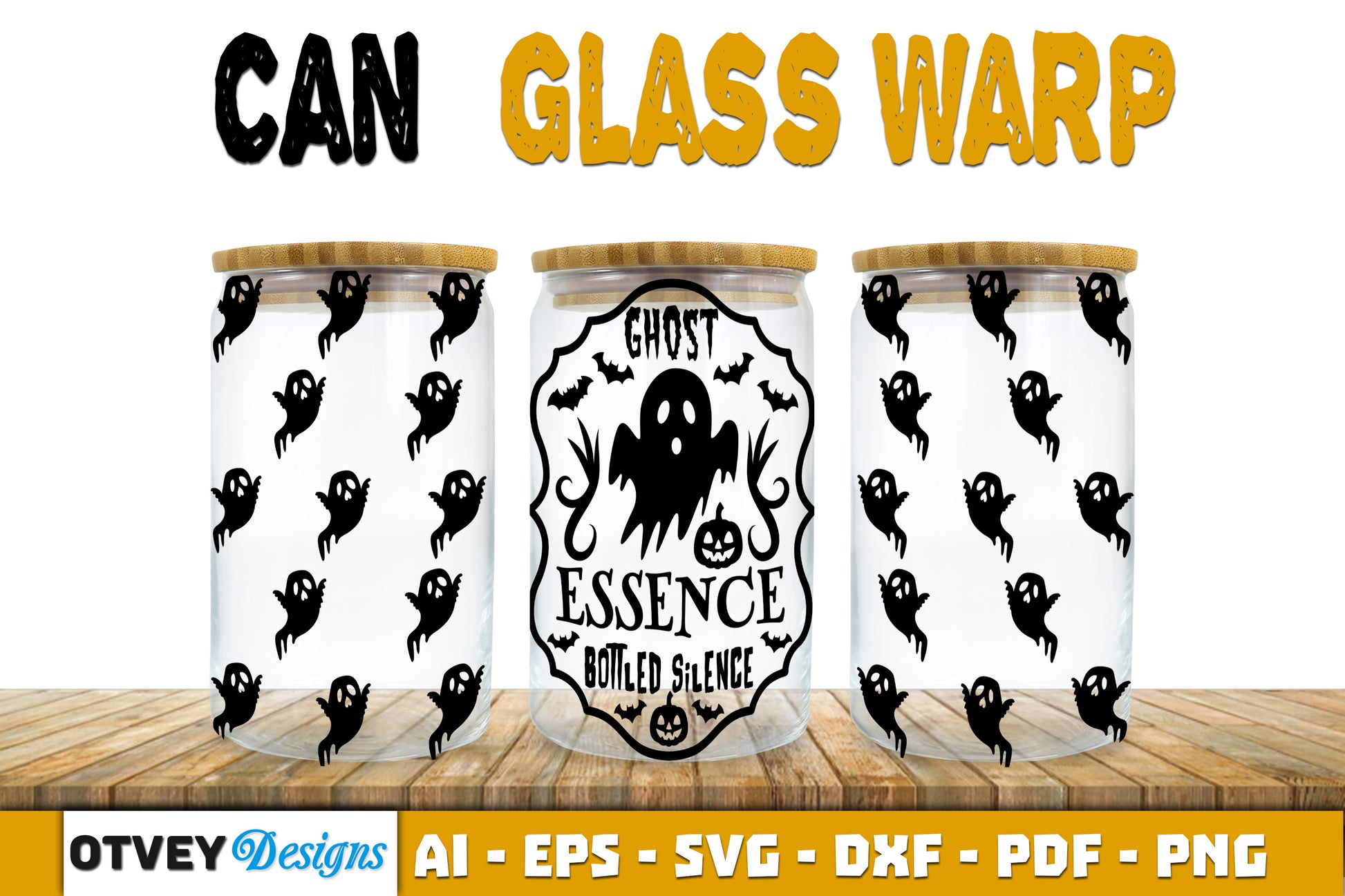 Halloween 16 oz Can Glass Wrap SVG Bundle 23 - CraftNest - Digital Crafting and Art
