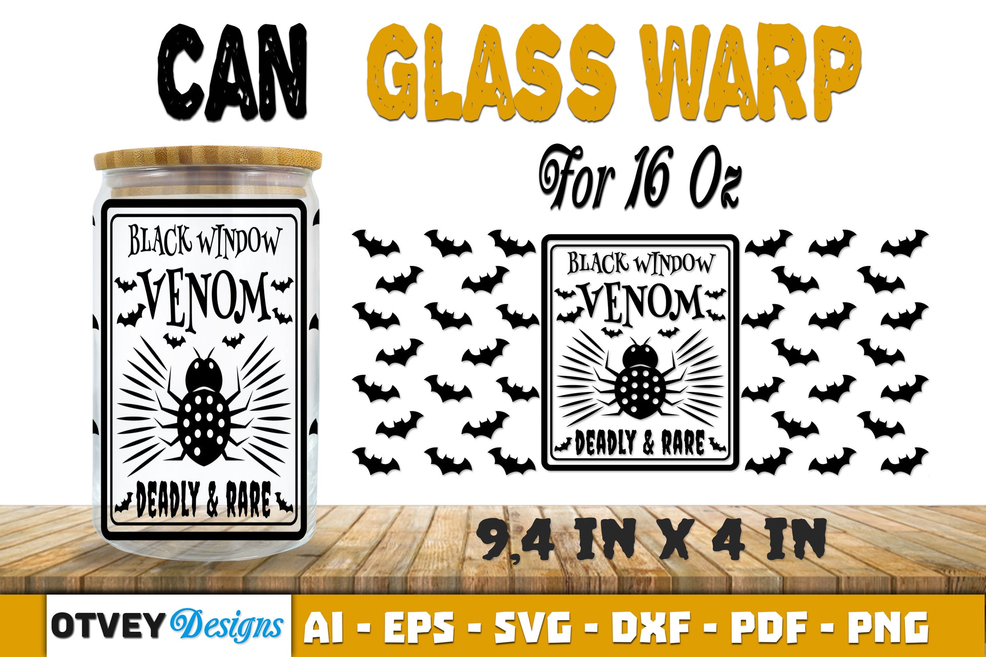 Halloween 16 oz Can Glass Wrap SVG Bundle 24 - CraftNest - Digital Crafting and Art