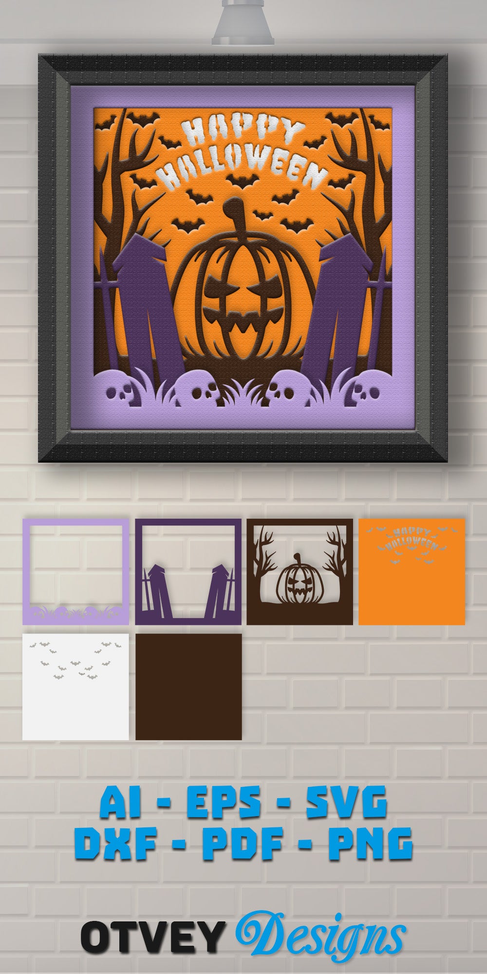 Halloween 3D Shadow Box SVG Bundle - CraftNest - Digital Crafting and Art