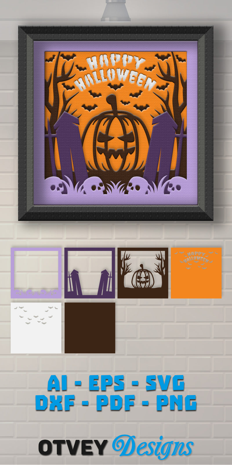 Halloween 3D Shadow Box SVG Bundle - CraftNest - Digital Crafting and Art