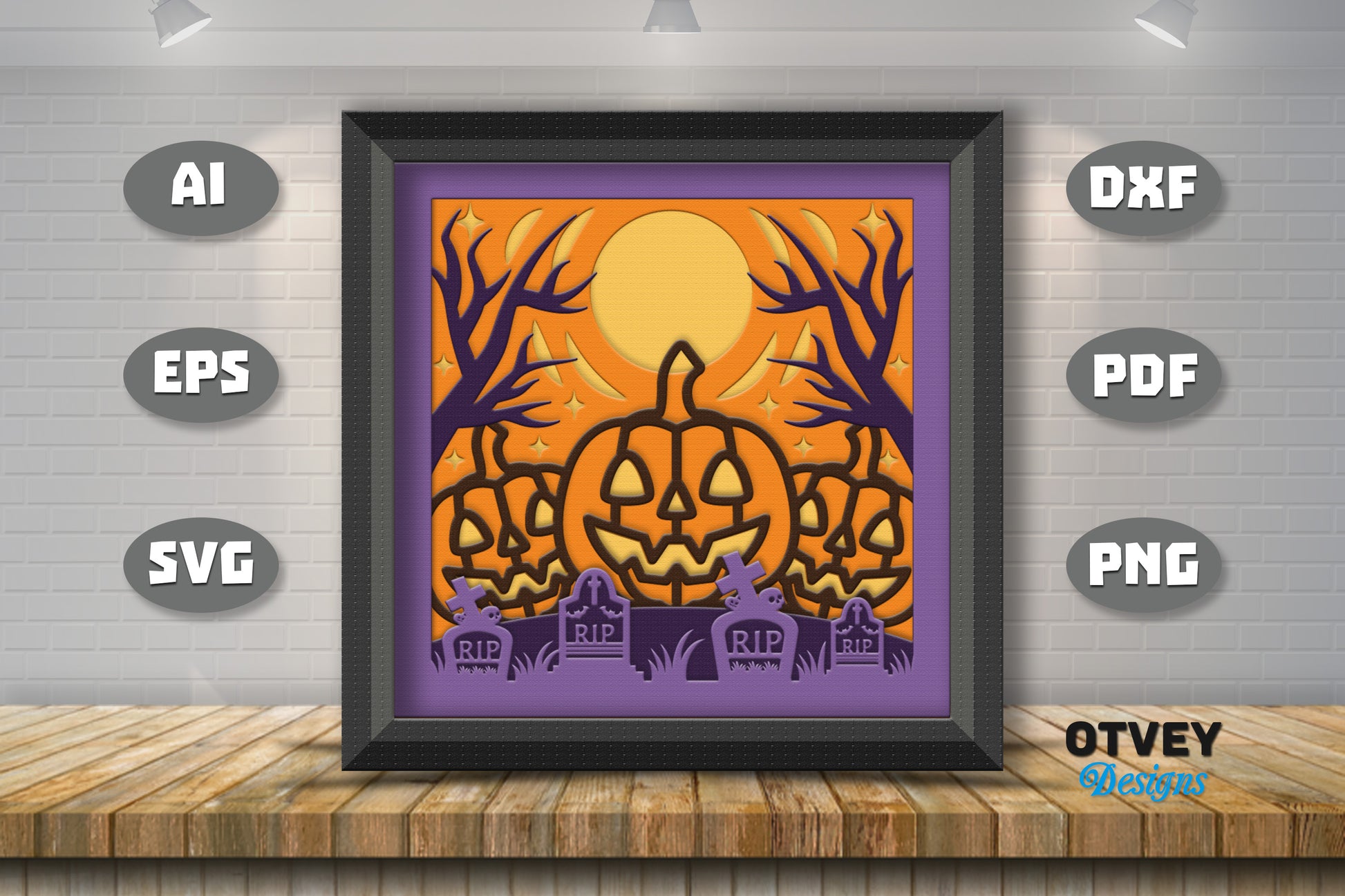 Halloween 3D Shadow Box SVG Bundle 12 - CraftNest - Digital Crafting and Art