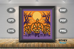 Halloween 3D Shadow Box SVG Bundle 12 - CraftNest - Digital Crafting and Art