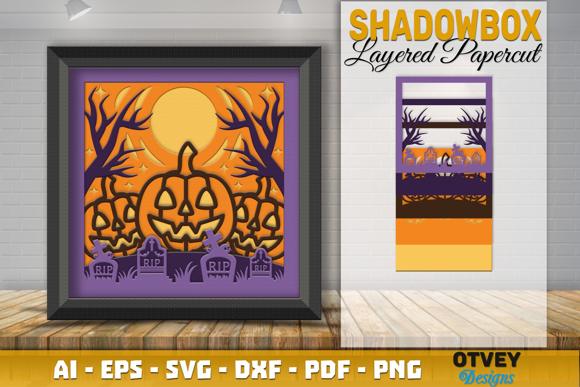 Halloween 3D Shadow Box SVG Bundle 12 - CraftNest - Digital Crafting and Art