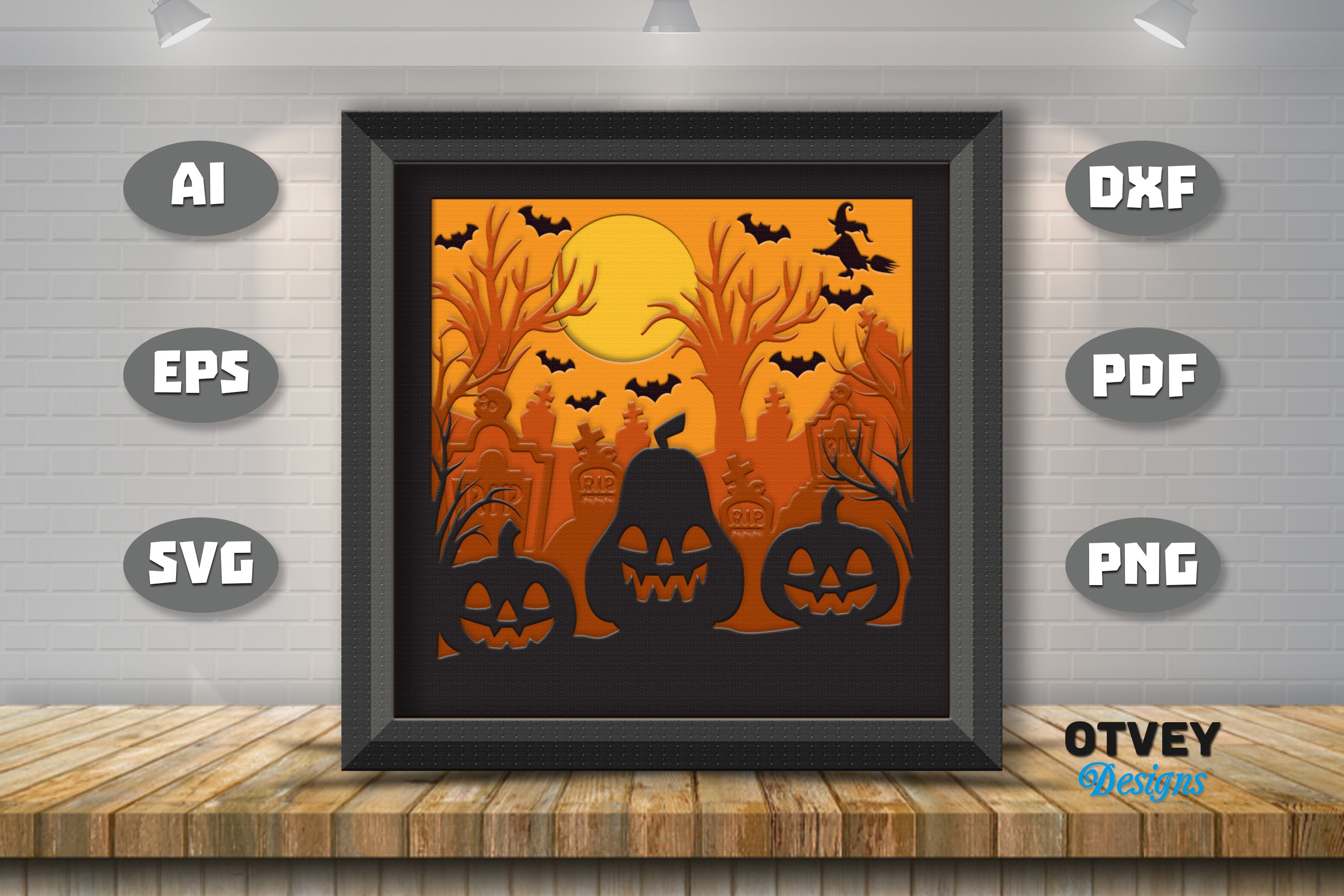 Halloween 3D Shadow Box SVG Bundle 18 - CraftNest - Digital Crafting and Art