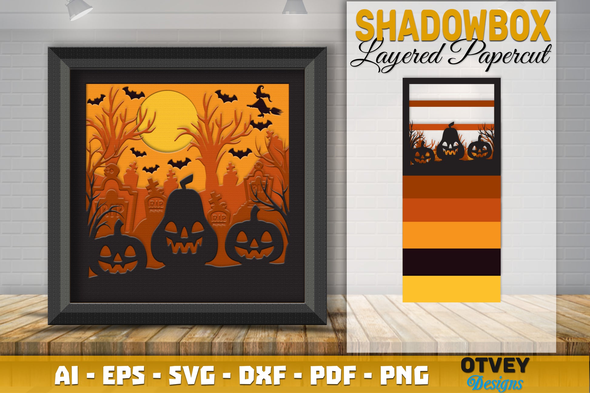 Halloween 3D Shadow Box SVG Bundle 18 - CraftNest - Digital Crafting and Art
