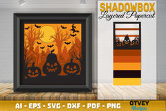 Halloween 3D Shadow Box SVG Bundle 18 - CraftNest - Digital Crafting and Art