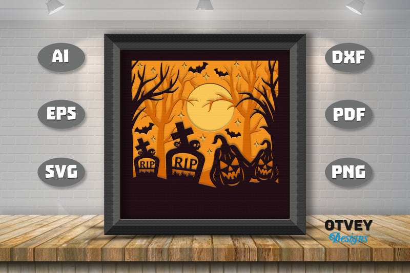 Halloween 3D Shadow Box SVG Bundle 19 - CraftNest - Digital Crafting and Art