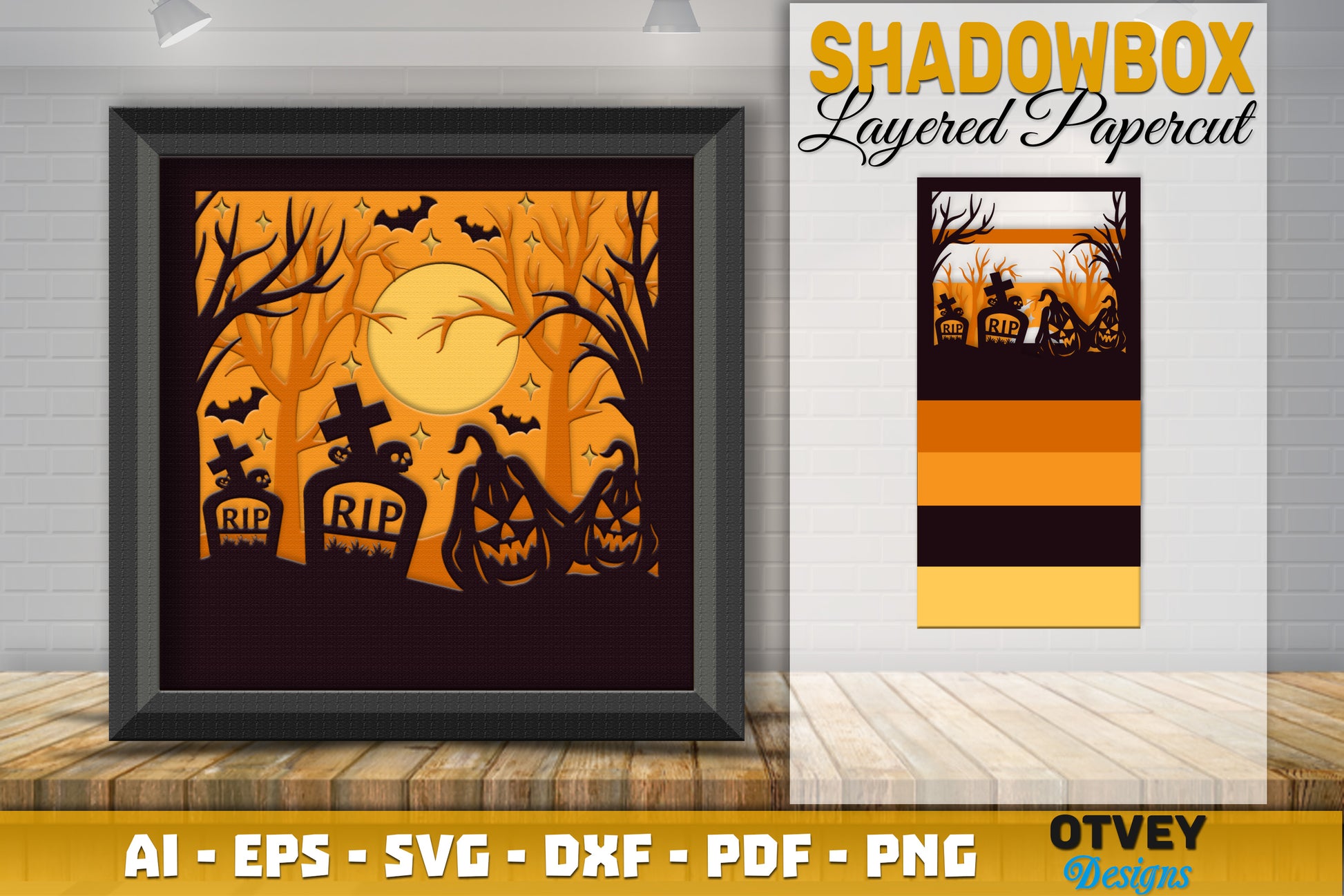 Halloween 3D Shadow Box SVG Bundle 19 - CraftNest - Digital Crafting and Art