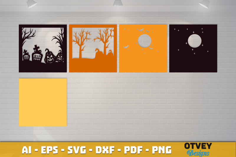 Halloween 3D Shadow Box SVG Bundle 19 - CraftNest - Digital Crafting and Art