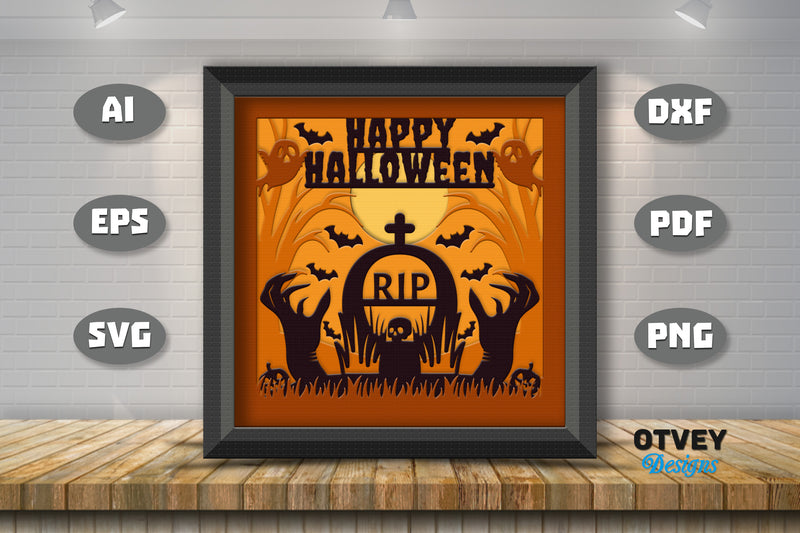 Halloween 3D Shadow Box SVG Bundle 20 - CraftNest - Digital Crafting and Art
