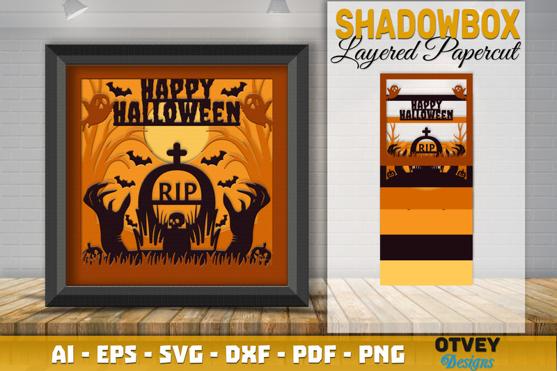 Halloween 3D Shadow Box SVG Bundle 20 - CraftNest - Digital Crafting and Art