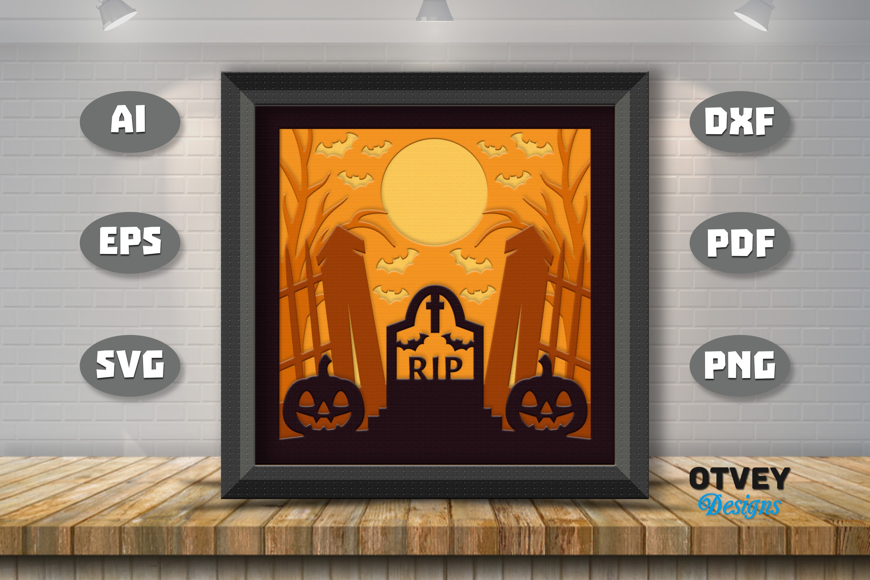 Halloween 3D Shadow Box SVG Bundle 21 - CraftNest - Digital Crafting and Art