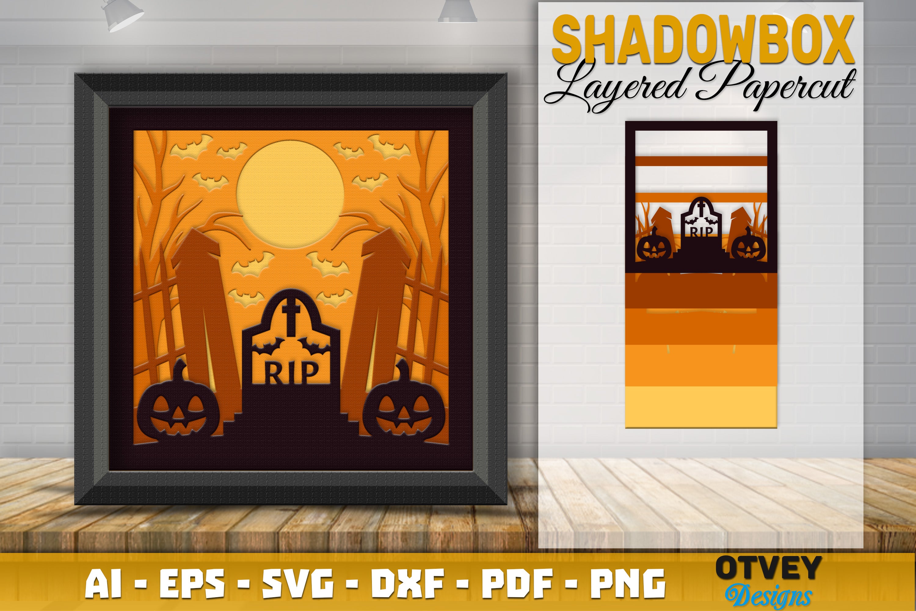 Halloween 3D Shadow Box SVG Bundle 21 - CraftNest - Digital Crafting and Art