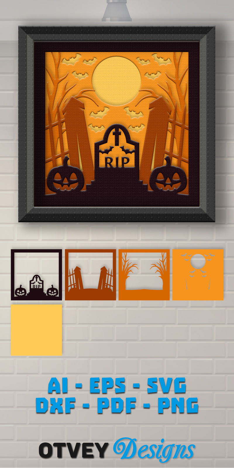 Halloween 3D Shadow Box SVG Bundle 21 - CraftNest - Digital Crafting and Art