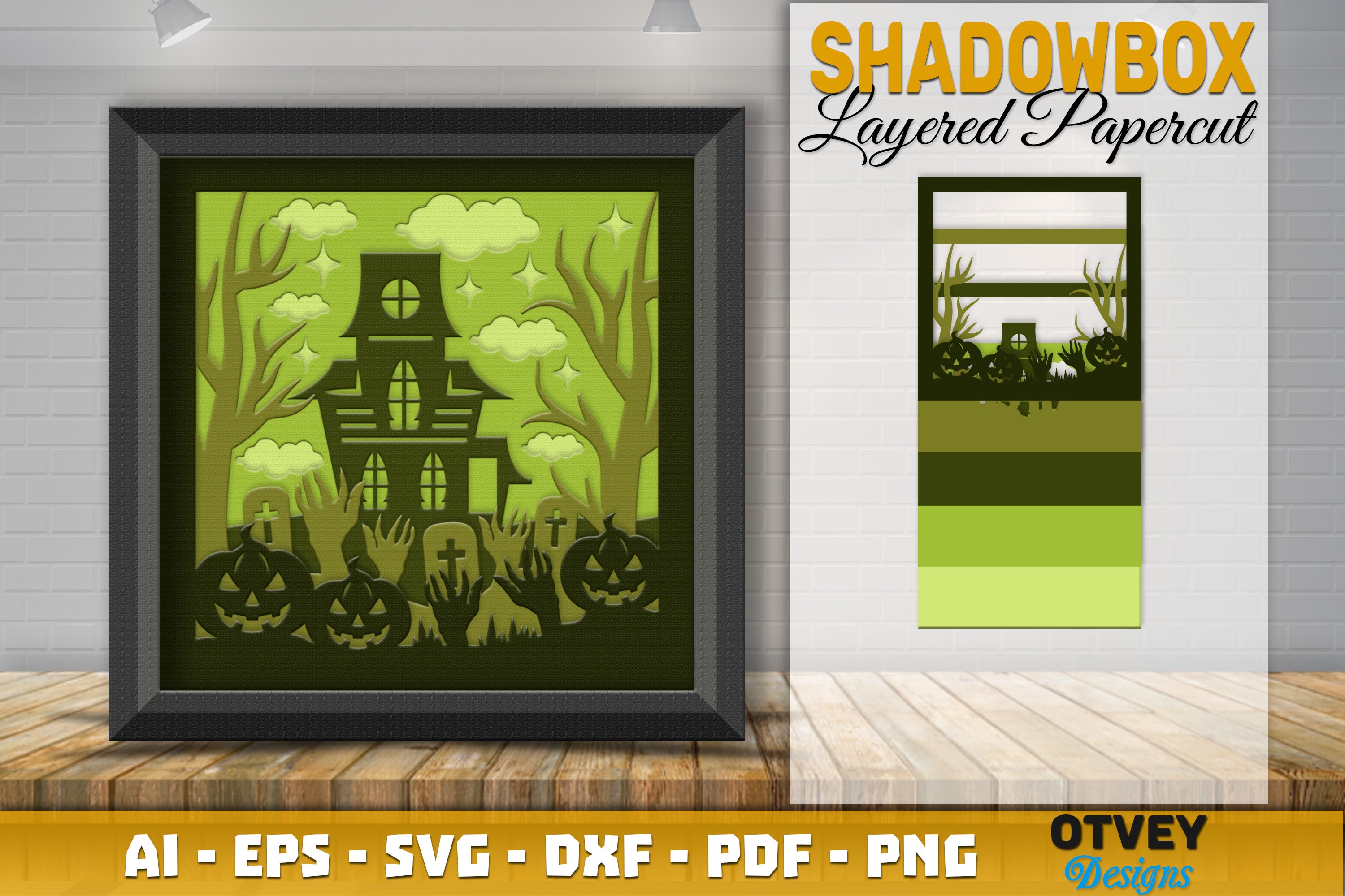 Halloween 3D Shadow Box SVG Bundle 22 - CraftNest - Digital Crafting and Art