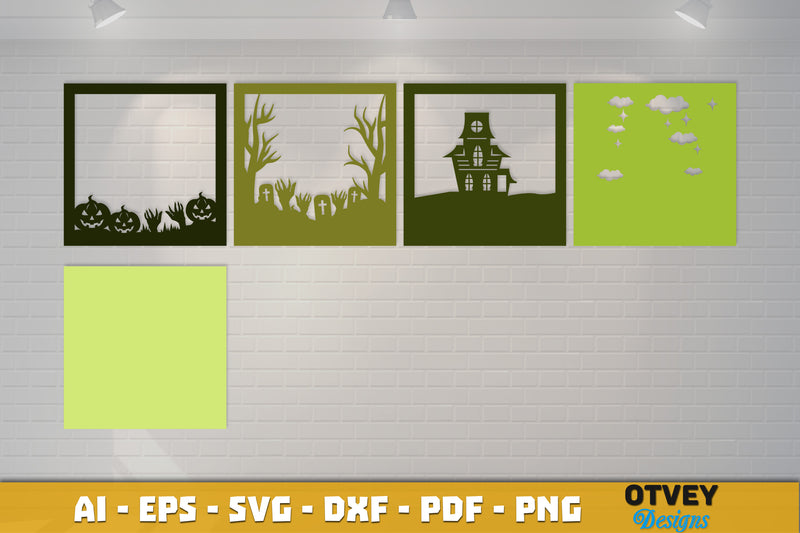 Halloween 3D Shadow Box SVG Bundle 22 - CraftNest - Digital Crafting and Art