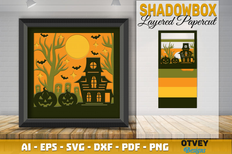 Halloween 3D Shadow Box SVG Bundle 23 - CraftNest - Digital Crafting and Art