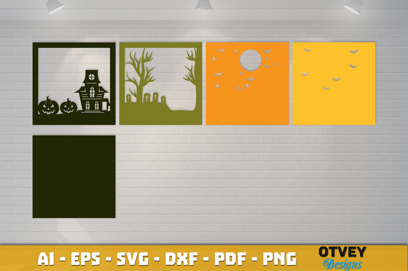 Halloween 3D Shadow Box SVG Bundle 23 - CraftNest - Digital Crafting and Art